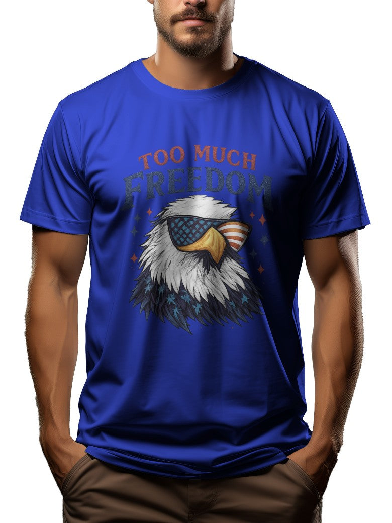 Too Much Freedom Funny America Shirts - 100% Cotton T-Shirt