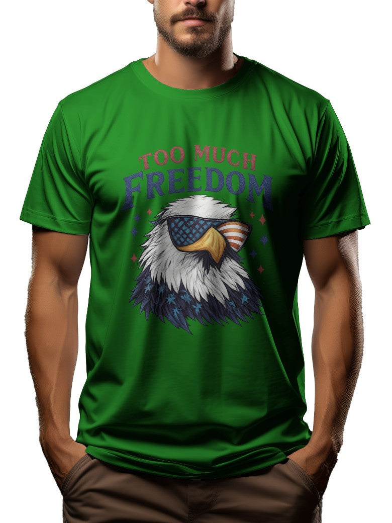 Too Much Freedom Funny America Shirts - 100% Cotton T-Shirt