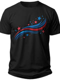 Stars and Stripes Wave 4th of July Shirt for Men - Adult Unisex Tee