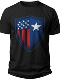 Stars and Stripes Shield Men's 4th of July T-shirts - Adult Unisex Tee