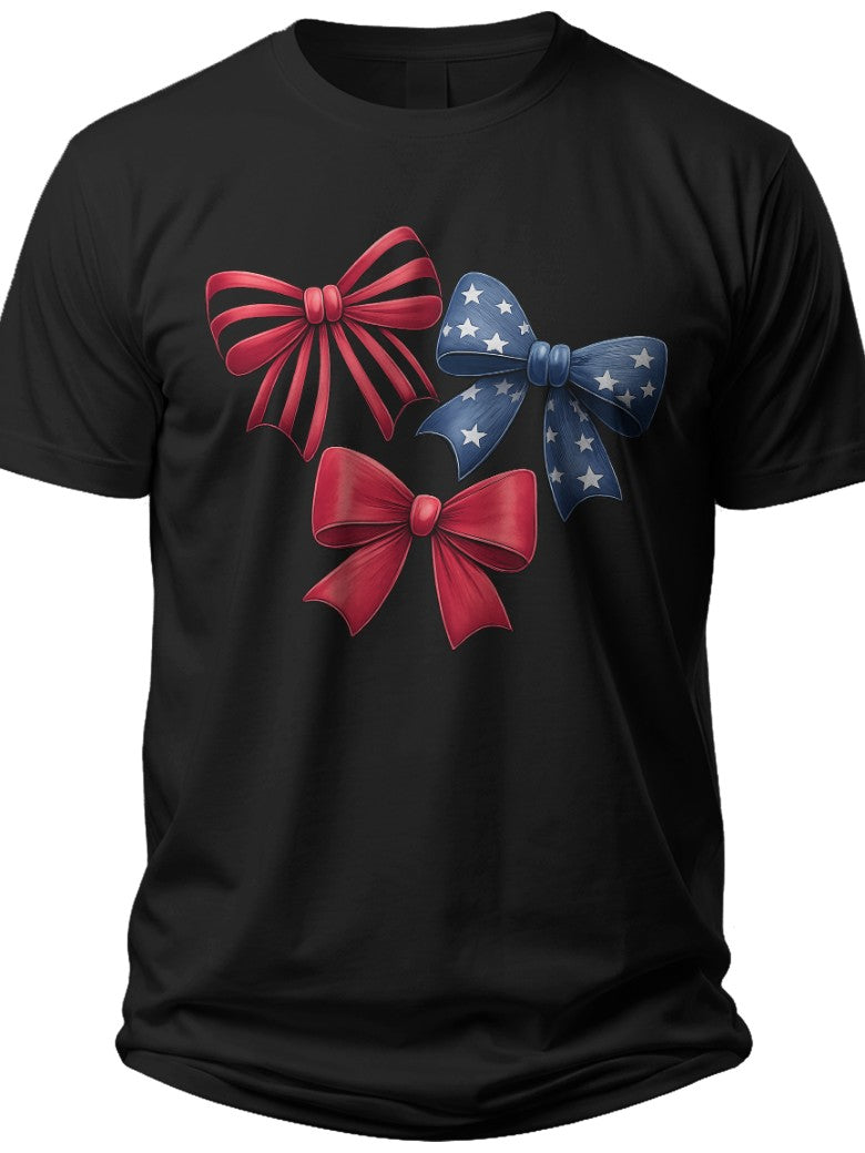 Stars & Sweetness Bows Girls 4th of July Shirt - Adult Unisex Tee