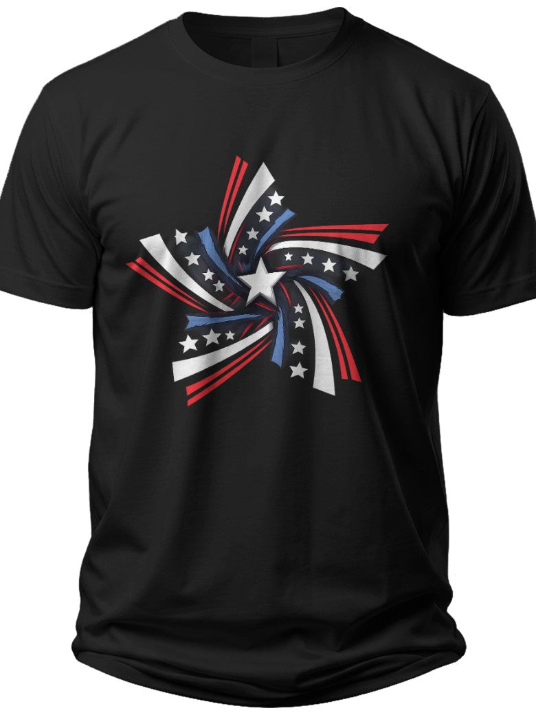 Stars & Stripes Burst Forth of July Shirts - Adult Unisex Tee