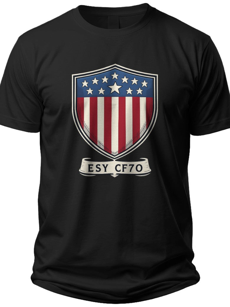 Star Spangled Shield 4th of July Tshirts - Adult Unisex Tee