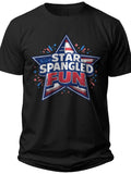 Star Spangled Fun Funny 4th of July Shirts for Men - Adult Unisex Tee