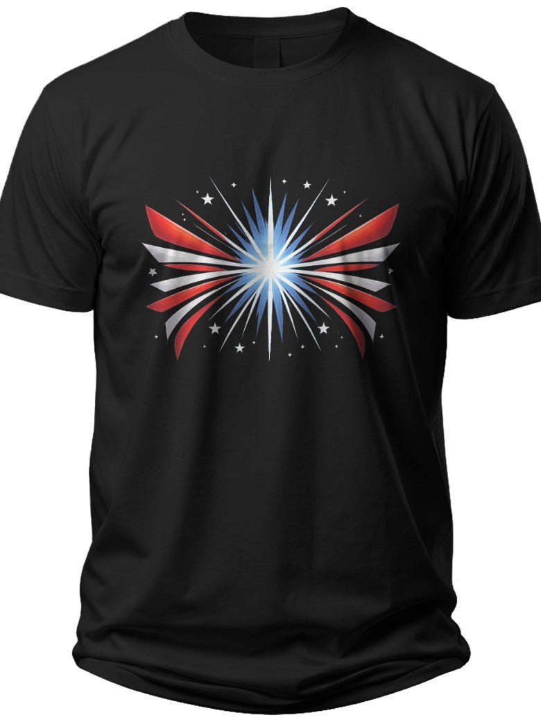 Star Burst Patriot 4th of July Shirt Men - Adult Unisex Tee
