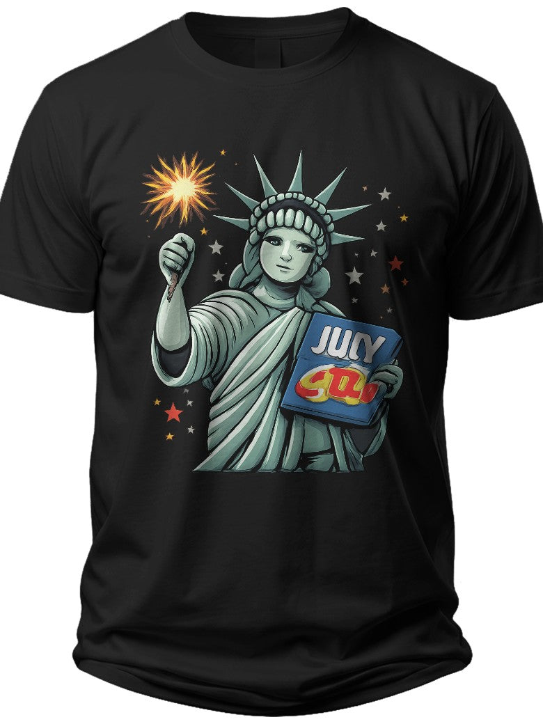 Sparkler Liberty Funny Fourth of July Shirts for Women - Adult Unisex Tee