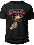 Sparkler Expert Funny Fourth of July Shirts for Men - Adult Unisex Tee