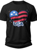 Sparkle & Stripes Heart Girls 4th of July Shirt - Adult Unisex Tee