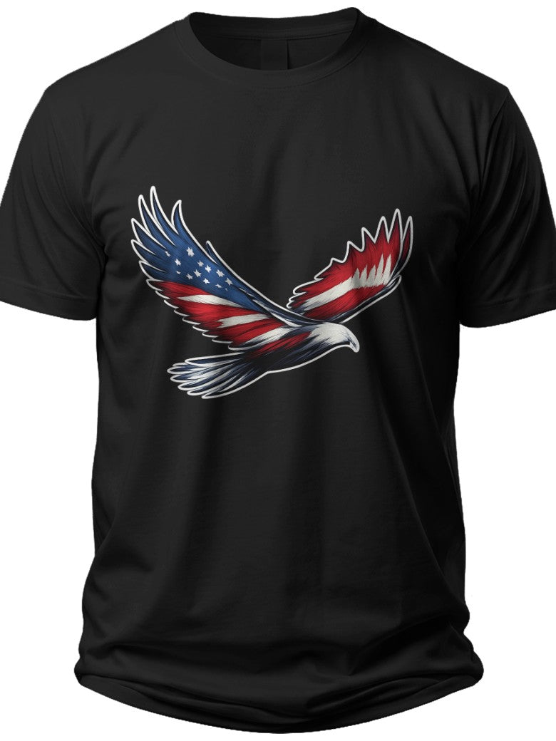 Soaring Patriotic Eagle Fourth July Shirts Women - Adult Unisex Tee