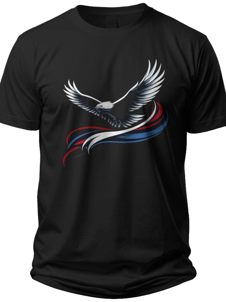 Soaring Eagle Ribbons Flag Day Shirts for Women - Adult Unisex Tee