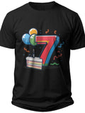 Seven Birthday Fun I Was 6 Now Im 7 Birthday Shirt - Adult Unisex Tee