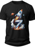 Rocket to Seven I Was 6 Now Im 7 Shirt - Adult Unisex Tee