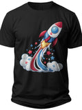 Rocket Blast Patriot Boys Fourth of July Shirt - Adult Unisex Tee