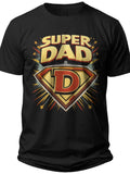 Retro Super Dad Personalized Fathers Day Shirt - Adult Unisex Tee