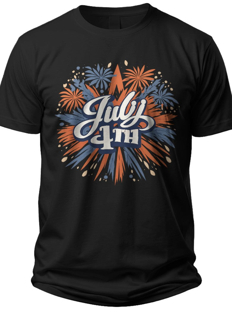 Retro Starburst 4 of July Shirts for Women - Adult Unisex Tee