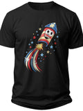Retro Rocket Fun Funny Fourth of July Shirts for Women - Adult Unisex Tee