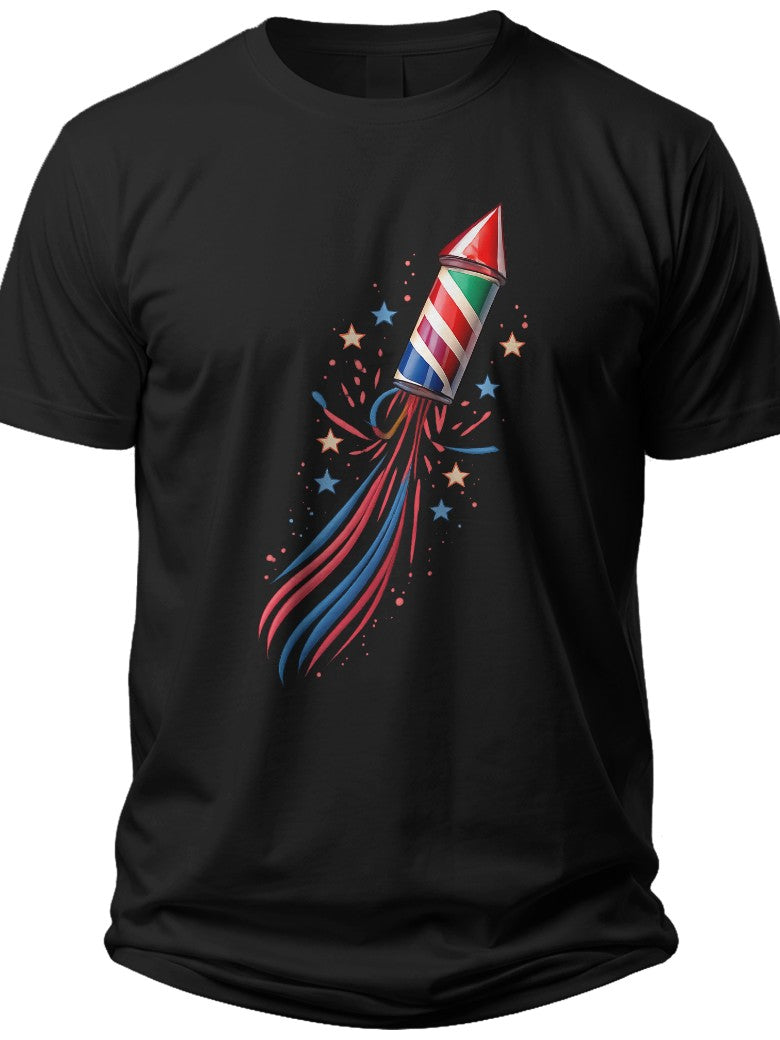 Retro Firework Rocket Fireworks Shirt - Adult Unisex Tee