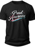 Proud American Script Flag Day Shirts for Women - Adult Unisex Tee