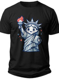 Playful Lady Liberty Fourth of July Shirts for Boys - Adult Unisex Tee