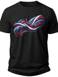 Patriotic Waves Mens July 4th T Shirts - Adult Unisex Tee