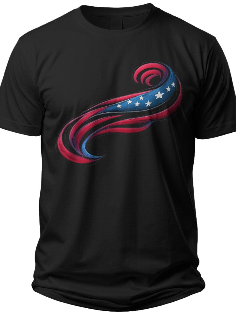 Patriotic Wave Red White and Blue Shirts for Women - Adult Unisex Tee