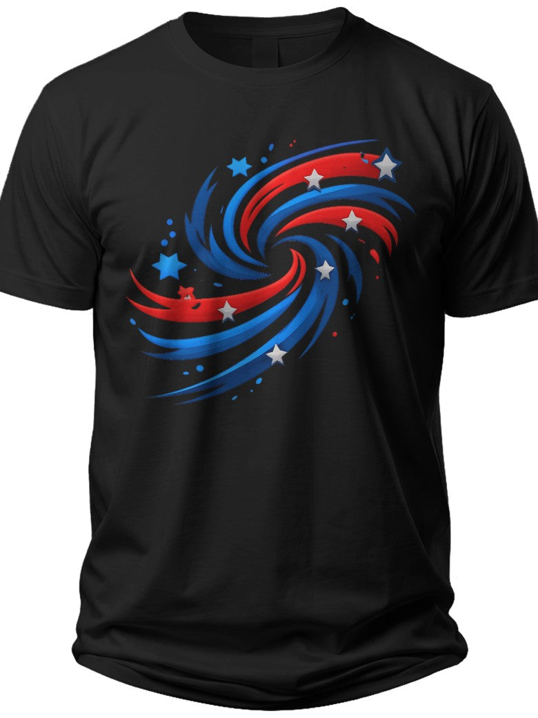 Patriotic Swirl 4th If July Shirts for Women - Adult Unisex Tee