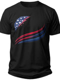 Patriotic Stripes & Stars July 4th Shirts for Men - Adult Unisex Tee