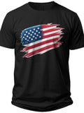 Patriotic Stripes & Stars 4th of July Shirt for Women - Adult Unisex Tee