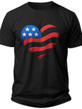 Patriotic Star Heart Cute 4th of July Shirts - Adult Unisex Tee