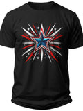 Patriotic Star Burst 4th of July Tshirt - Adult Unisex Tee