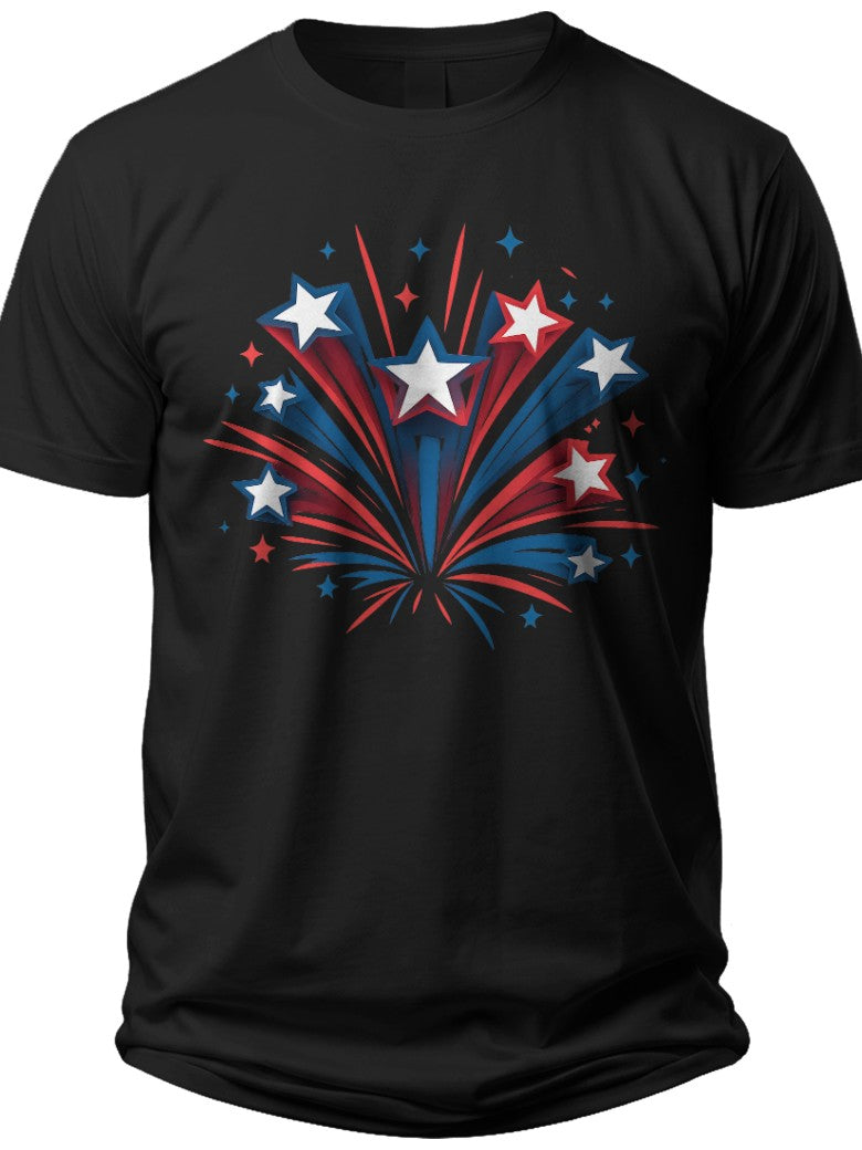 Patriotic Star Burst 4th of July Shirts Women - Adult Unisex Tee