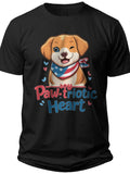 Patriotic Pup 4th of July Shirts Women Funny - Adult Unisex Tee