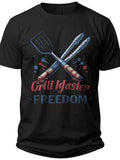 Patriotic Grill Master 4th of July Shirt Funny - Adult Unisex Tee