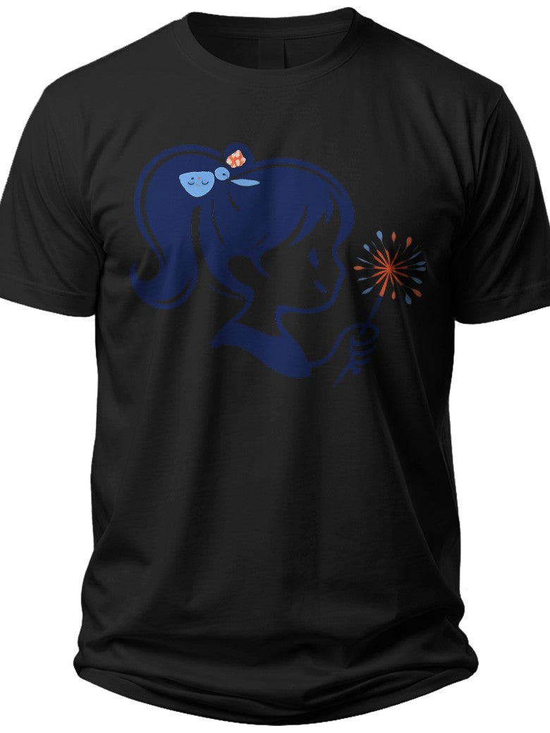 Patriotic Girl Play 4th of July Shirts for Girls - Adult Unisex Tee