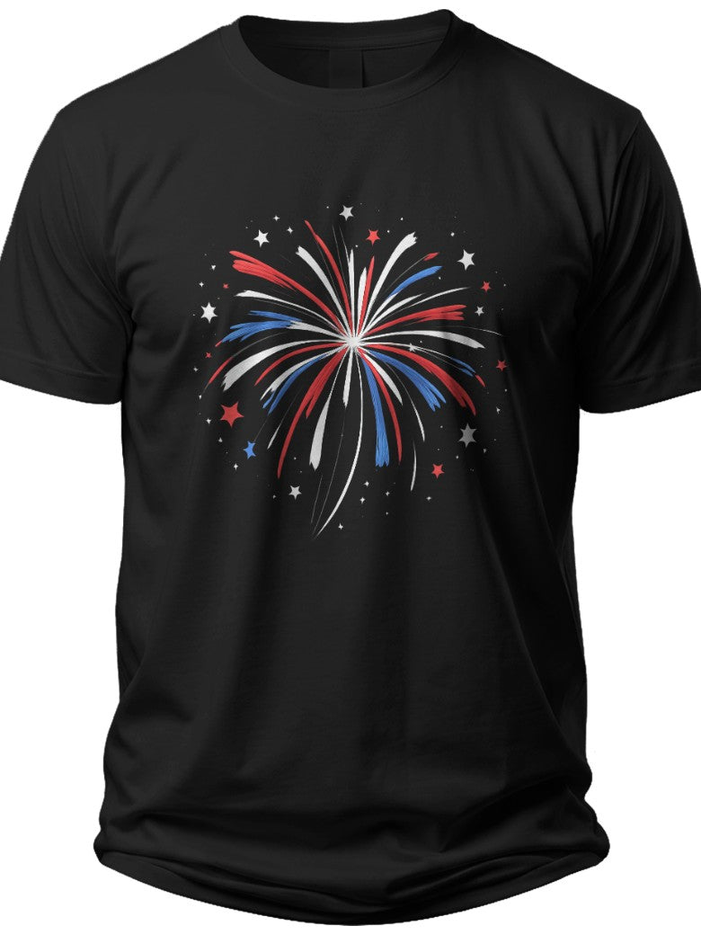 Patriotic Fireworks Burst Matching 4th of July Shirts - Adult Unisex Tee
