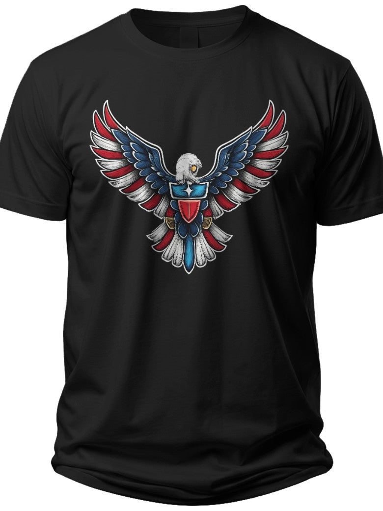 Patriotic Eagle Soar Mens 4th of July T Shirts - Adult Unisex Tee