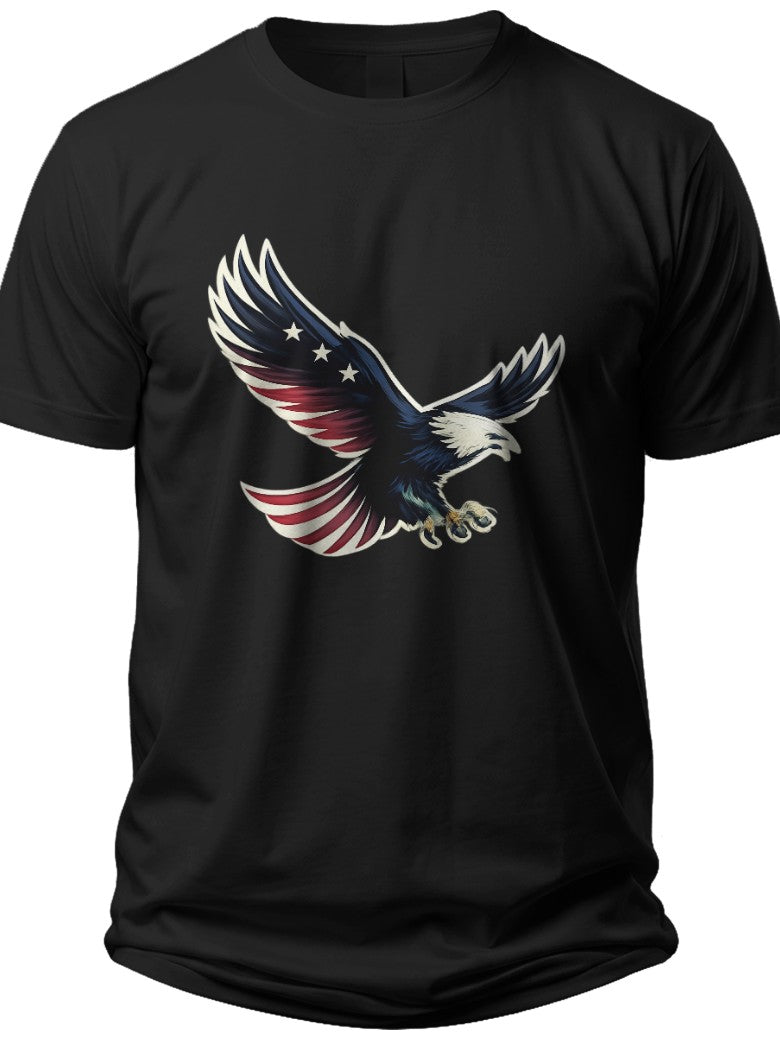Patriotic Eagle Silhouette Mens 4th of July Shirts - Adult Unisex Tee