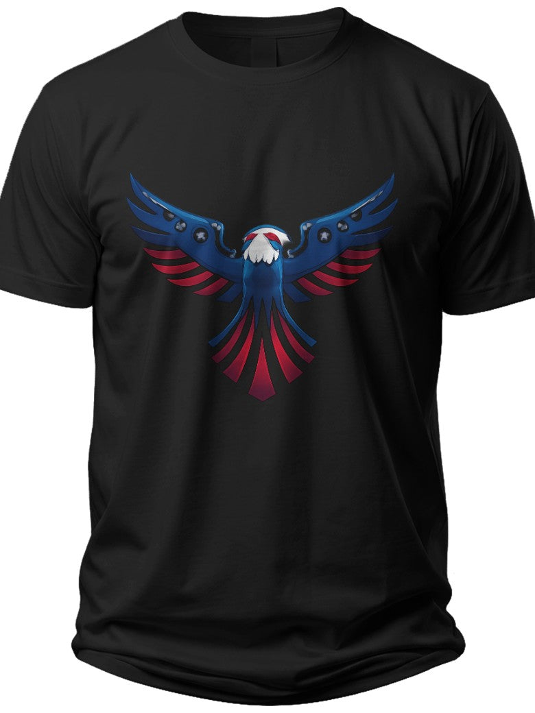 Patriotic Eagle Silhouette 4th of July T Shirt - Adult Unisex Tee