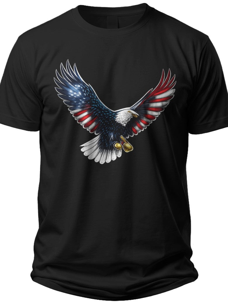 Patriotic Eagle Silhouette 4th of July Shirts - Adult Unisex Tee