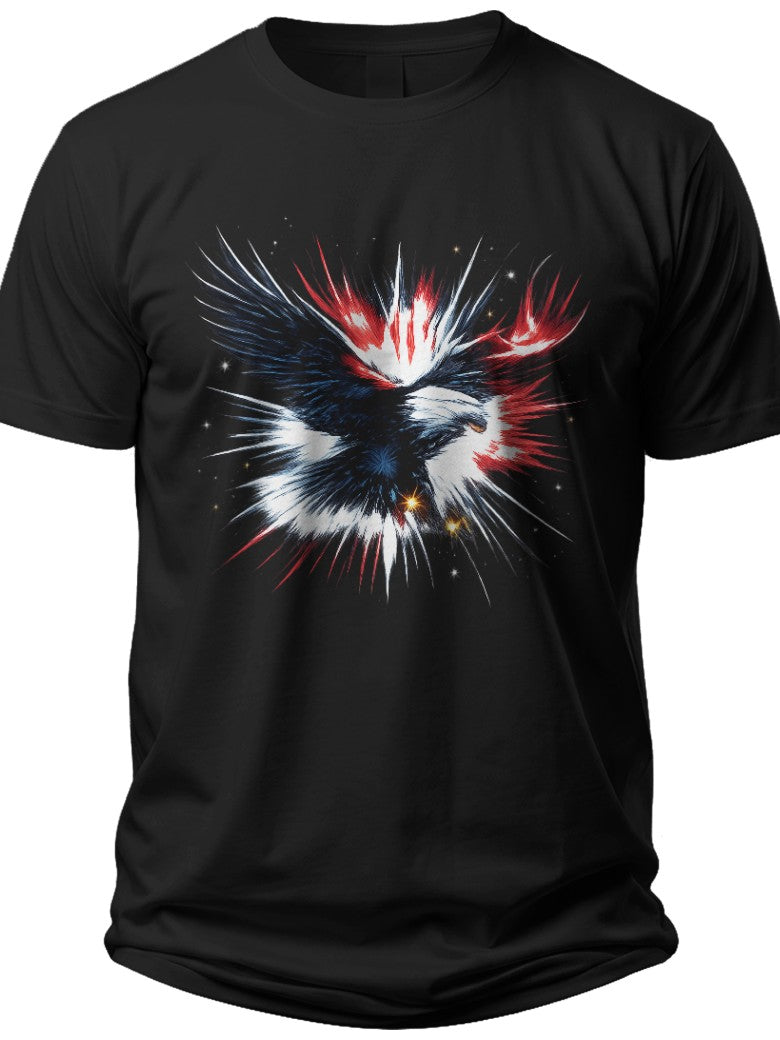 Patriotic Eagle Silhouette 4th of July Shirt for Men - Adult Unisex Tee