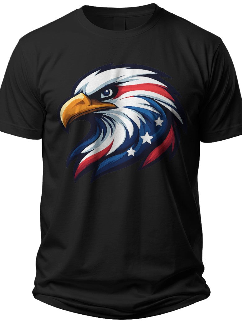 Patriotic Eagle Silhouette 4th of July Mens Shirt - Adult Unisex Tee