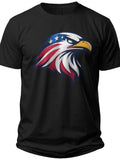 Patriotic Eagle Profile Fourth of July Shirts for Men - Adult Unisex Tee