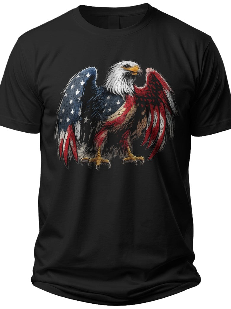 Patriotic Eagle July 4 Shirts for Men - Adult Unisex Tee