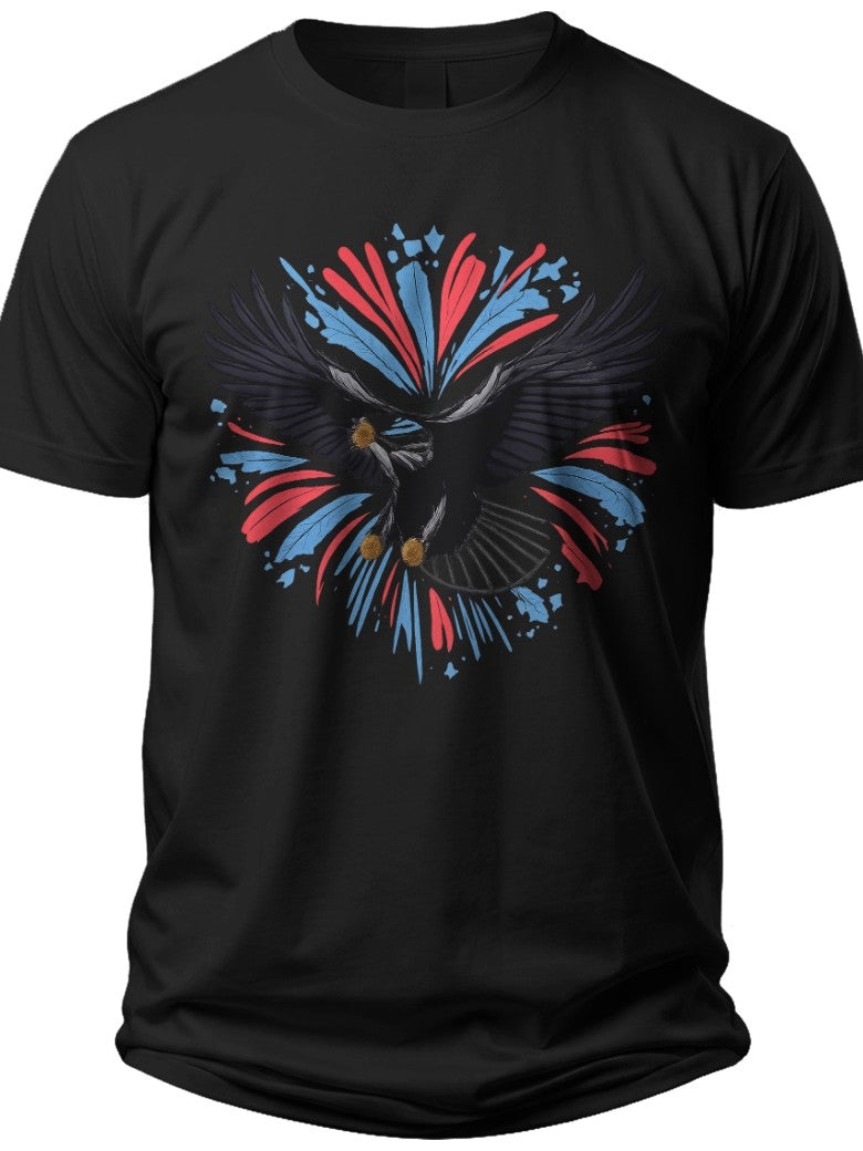 Patriotic Eagle Flight 4th of July Tee Shirts - Adult Unisex Tee