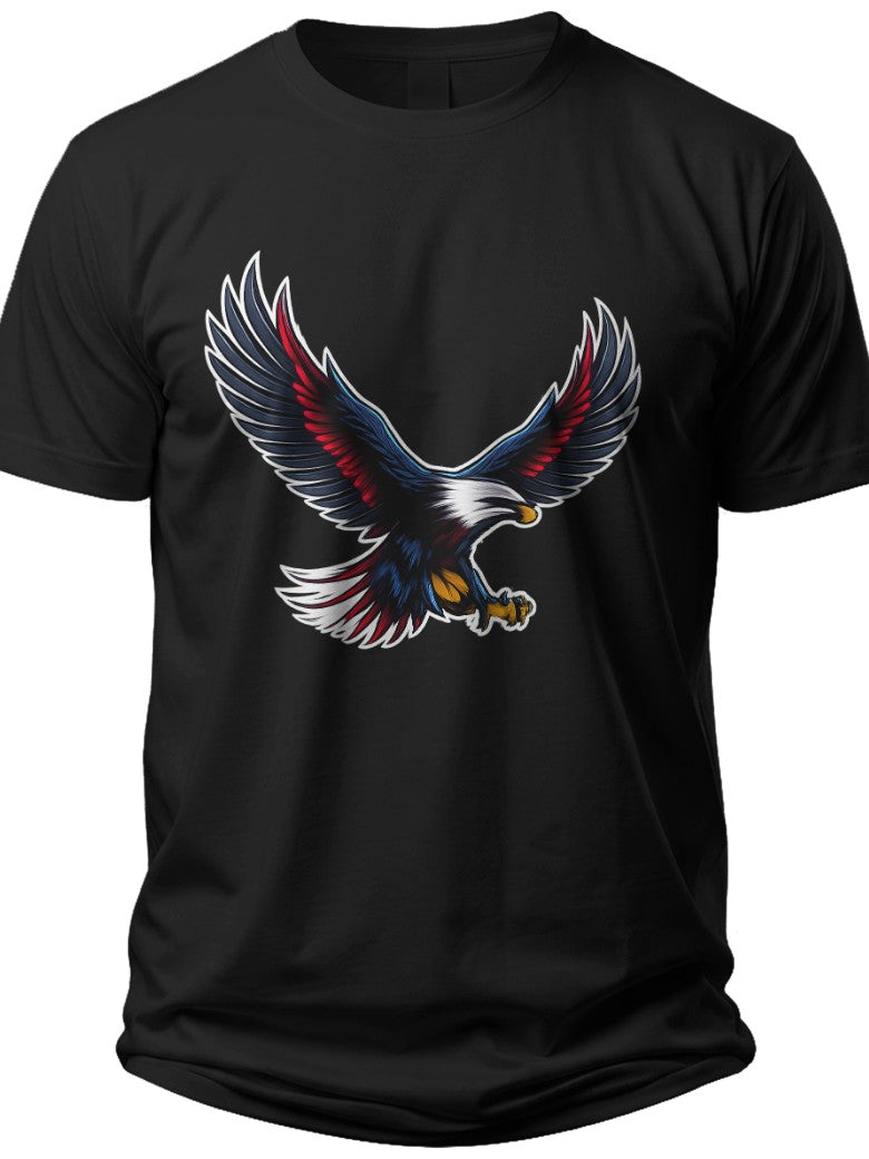 Patriotic Eagle Flight 4th of July Shirts for Men - Adult Unisex Tee