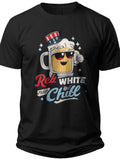 Patriotic Chill Funny 4th of July Shirt - Adult Unisex Tee