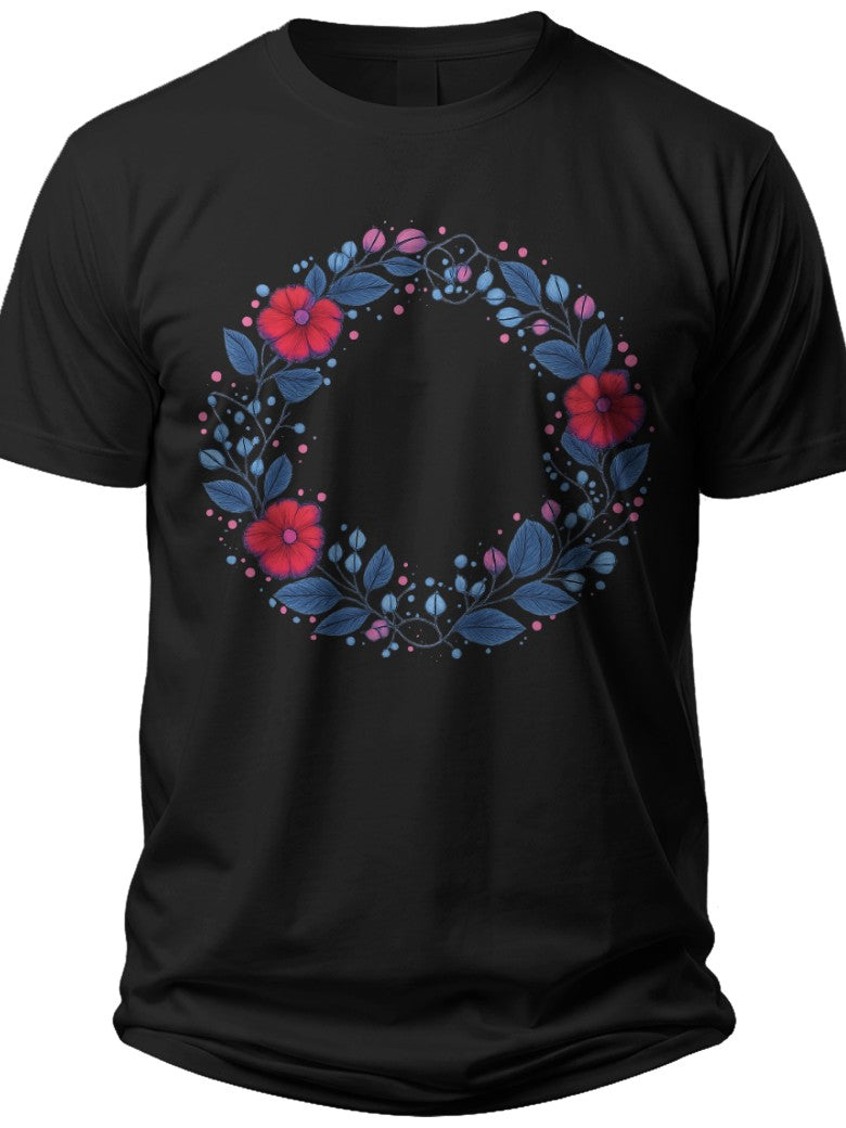 Patriotic Blossom Wreath Fourth of July Shirts for Women - Adult Unisex Tee