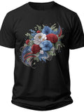 Patriotic Blossom Women 4th of July Shirt - Adult Unisex Tee