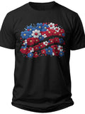 Patriotic Bloom July 4th Shirts for Women - Adult Unisex Tee