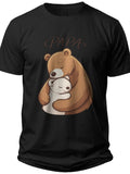 Papa Bear Hug Personalized Fathers Day Shirt - Adult Unisex Tee